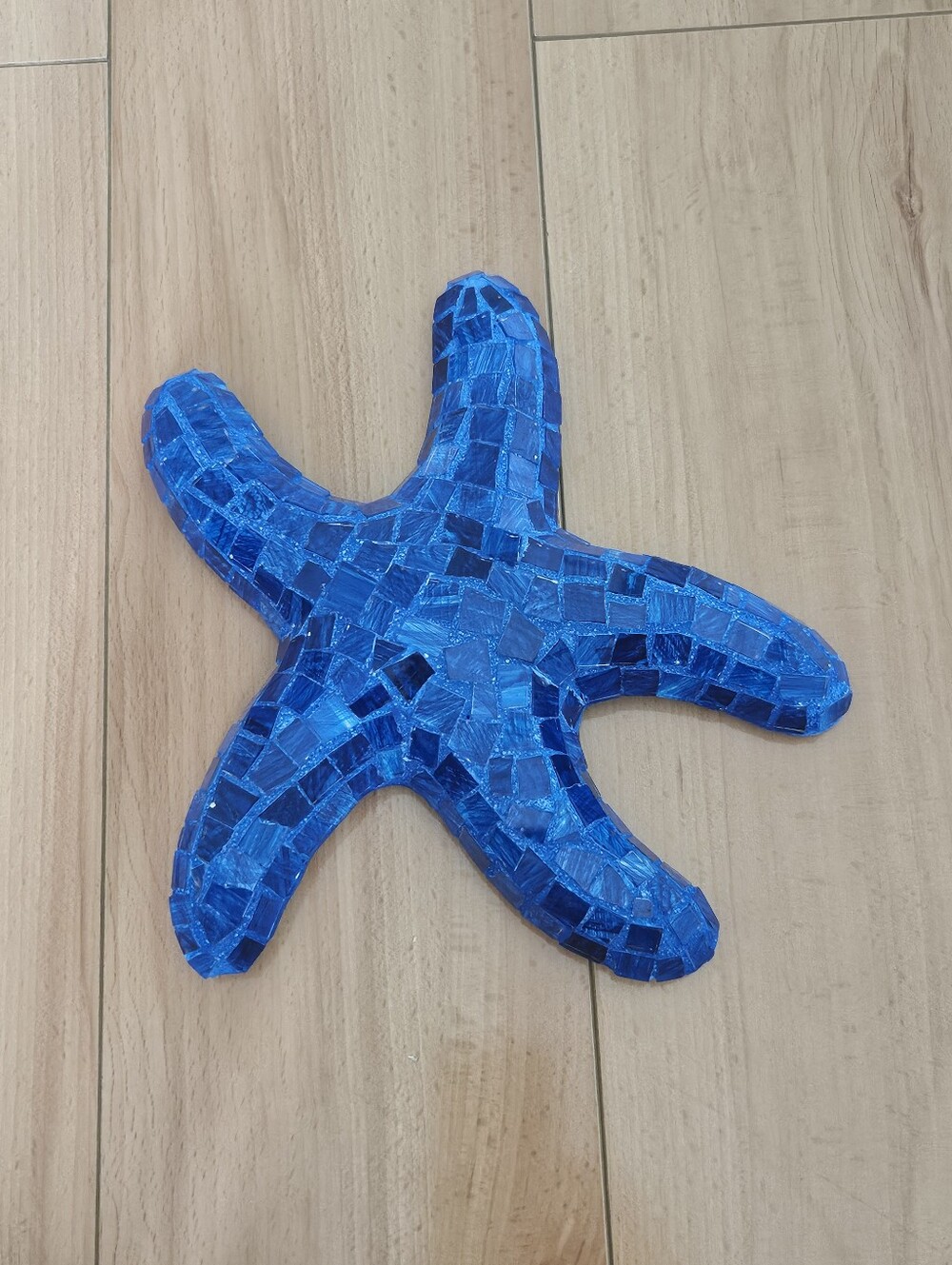 Blue Mosaic Starfish Decorative Accent - Coastal Wall Decor